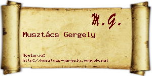 Musztács Gergely névjegykártya